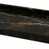 Best deal 🌟 Marble Crafter Myrtus Collection Black And Gold Marble Large Amenity Tray, Black And Brown 🔥