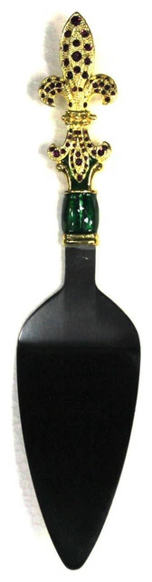 Flash Sale 🎉 Mardi Gras Collection Cake Server Fleur De Lis Mardi Gras 🛒