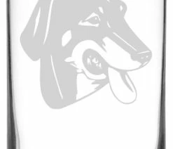 Buy ✔️ Etched Laser Art Lithuanian Hound 🐶 Dog Themed Etched All Purpose 16oz. Libbey Can Glass 🌟