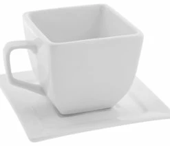 Flash Sale ✨ 10 Strawberry Street Whittier Squares Square Cup And Saucer, Set Of 6 ❤️