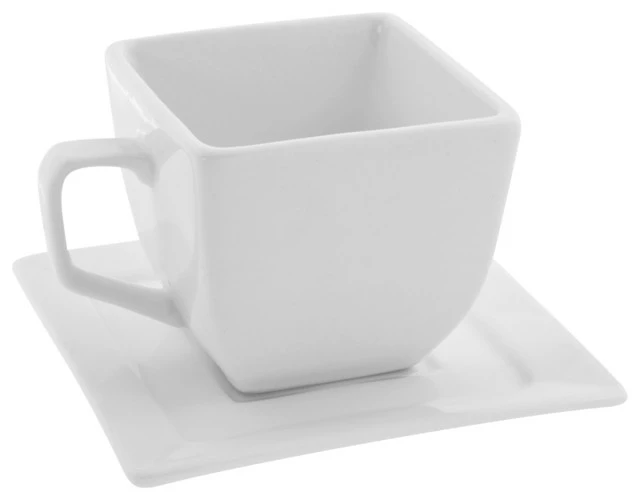 Flash Sale ✨ 10 Strawberry Street Whittier Squares Square Cup And Saucer, Set Of 6 ❤️ 1 Flash Sale ✨ 10 Strawberry Street Whittier Squares Square Cup And Saucer, Set Of 6 ❤️