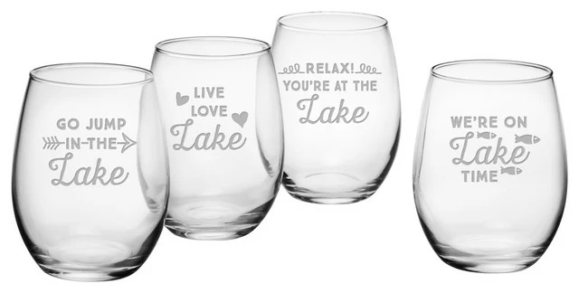 Cheap ๐คฉ Susquehanna Glass Company Lake Talk 4-Piece Stemless Wine Glass Set โ๏ธ 1 Cheap ๐คฉ Susquehanna Glass Company Lake Talk 4-Piece Stemless Wine Glass Set โ๏ธ