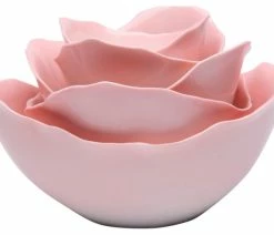 Best Pirce 🤩 Cosmos Gifts Corp. Pink Rose Set Of 5 Stackable Bowls 😉