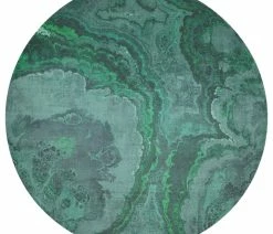 Flash Sale 😉 Nicolette Mayer Agate Malachite 16" Round Pebble Placemats, Set Of 4 💯