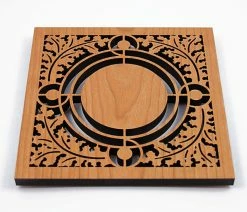Best Sale 🛒 Lightwave Laser Frank Lloyd Wright Robert's Skylight Hardwood Trivet 👏