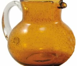 Best Pirce 🥰 Artland Iris Amber Seeded Glass Pitcher, 90 Ounce 🎁