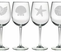 Best reviews of ❤️ Susquehanna Glass Company Beachcomber 4-Piece Wine Glass Set 💯