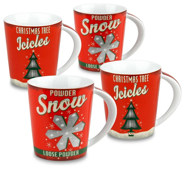 Discount ๐ Konitz Vintage-Look ๐ Christmas Mugs, Set Of 4 ๐ 1 Discount ๐ Konitz Vintage-Look ๐ Christmas Mugs, Set Of 4 ๐
