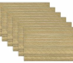 Best Sale 👏 Design Imports Metallic Basketweave Placemat, Set Of 6, Gold ✔️