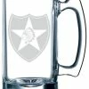 Cheapest 🤩 Etched Laser Art United States Army 2nd Infantry Division Etched 25oz. Libbey Sports Beer Mug 🥰