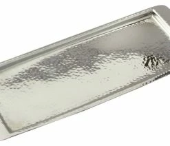 Wholesale ⌛ Leeber Limited Elegance Stainless Steel 🔨 Hammered Rectangular Tray 13.75"L X 4.5" W ❤️