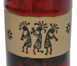 Best Pirce 😀 Alan Yarmark 14 Oz. Trio Kokopelli Mug, Real Red Glaze 🥰