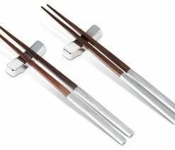 Best reviews of 🌟 Bey-Berk International Set Of 2 Silver Plated And Bamboo Chop Sticks, Rests 🔥
