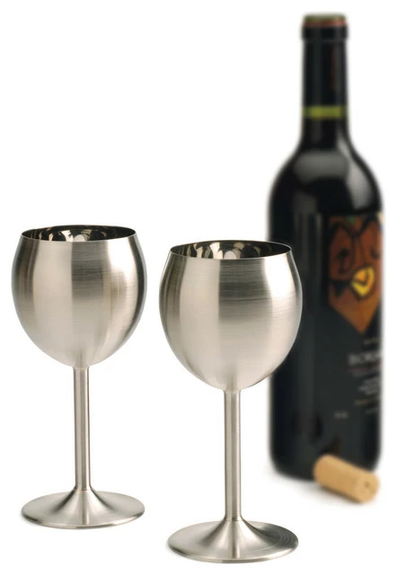 Best Sale ❤️ RSVP Endurance Stainless Steel 8 Ounce Wine Glass, Set Of 2 👍 1 Best Sale ❤️ RSVP Endurance Stainless Steel 8 Ounce Wine Glass, Set Of 2 👍