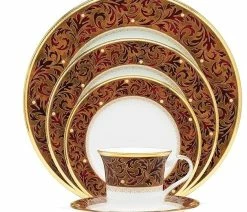 Hot Sale 💯 Noritake Xavier 5-Piece Place Setting, Gold 🎉