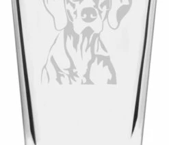 Promo 👍 Etched Laser Art Vizsla 🦮 Dog Themed Etched All Purpose 16oz. Libbey Pint Glass 💯