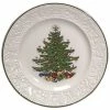 Best Sale 😀 Cuthbertson Original 🔔 Christmas Tree Dickens Embossed Salad Plate Round ⌛