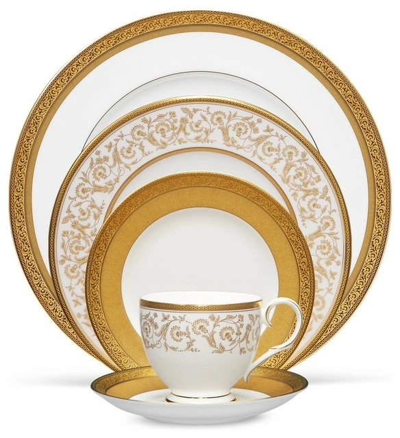 Deals 😀 Noritake Summit Gold 5Pc Place Setting 😀 1 Deals 😀 Noritake Summit Gold 5Pc Place Setting 😀