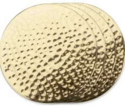 Best Pirce ✨ True Brands Belmont 🔨 Hammered Brass Coasters By Viski 🥰