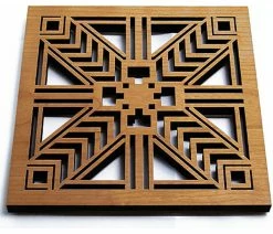 Best Sale 😉 Lightwave Laser Frank Lloyd Wright Robie Sconce Hardwood Trivet 😍