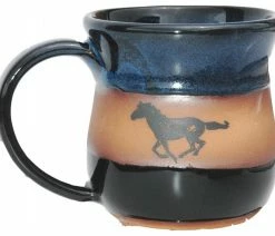 Cheapest 😍 Alan Yarmark Running Horse 14 Oz. Mug, Garcia Blue Glaze ✨