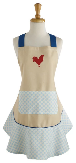New โจ Design Imports DII Red Rooster Ruffle Apron ๐ 1 New โจ Design Imports DII Red Rooster Ruffle Apron ๐