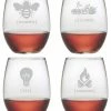 Cheap 🥰 Susquehanna Glass Company Tipsy Stemless 4-Piece Wine Glass Set 🔥