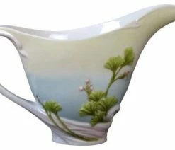 Cheapest 💯 XoticBrands Gingko Sauce Train, Ginkgo, Fine Porcelain 😍