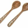Discount 💯 Gerson Company Mango Wood With Metal Inlay Heritage Serving Utensils 🤩