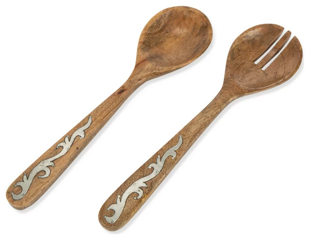 Discount ๐ฏ Gerson Company Mango Wood With Metal Inlay Heritage Serving Utensils ๐คฉ 1 Discount ๐ฏ Gerson Company Mango Wood With Metal Inlay Heritage Serving Utensils ๐คฉ