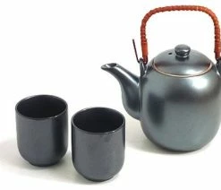 Budget 🤩 MySushiSet.com Black Crystal Japanese Tea Set ✔️