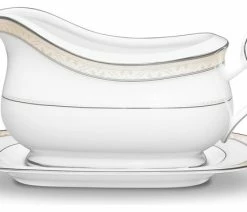 Top 10 👏 Noritake Montvale Platinum Gravyboat & Stand 😀
