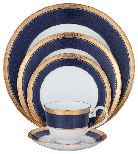 Best Sale โ๏ธ Noritake Odessa Cobalt Gold, 5-Piece China Set ๐ 1 Best Sale โ๏ธ Noritake Odessa Cobalt Gold, 5-Piece China Set ๐