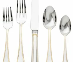 Budget 🎉 Ricci Argentieri 18/10 Ascot Goldplate 5-Piece Set ⌛