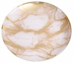 Wholesale ✨ Classic Touch Decor Classic Touch Gold-White Marble Plates, Set Of 4 👍