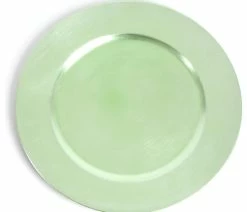 Promo ✨ Fennco Styles Couleurs Du Monde Classic Design Charger Plate, Set Of 4, Pistachio 💯