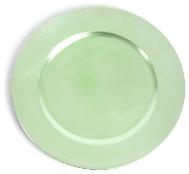 Promo ✨ Fennco Styles Couleurs Du Monde Classic Design Charger Plate, Set Of 4, Pistachio 💯 1 Promo ✨ Fennco Styles Couleurs Du Monde Classic Design Charger Plate, Set Of 4, Pistachio 💯