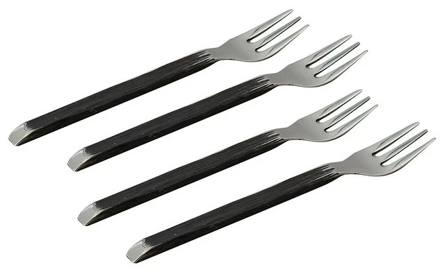 Wholesale ๐ Elegance Gibraltar Forks, 2 Tone Black Matte And Stainless Steel, Set Of 4 ๐ 1 Wholesale ๐ Elegance Gibraltar Forks, 2 Tone Black Matte And Stainless Steel, Set Of 4 ๐