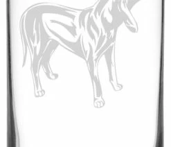Buy 🧨 Etched Laser Art Austrian Black Tan Hound 🐕 Dog Themed Etched All Purpose 16oz. Libbey Can Glass ❤️