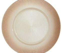 Best Pirce 🔥 Leeber Rose Gold With Glitter Edge Chargers Set Of 4 ⌛