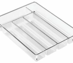 Deals 🛒 InterDesign 53930 13.75" X 10.75" X 2" Clear Linus Cutlery Tray ✔️