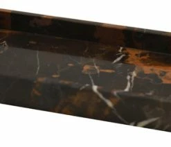 Flash Sale 🌟 Marble Crafter Myrtus Collection Black And Gold Marble Small Amenity Tray, Black And Brown ✨