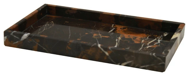 Flash Sale ๐ Marble Crafter Myrtus Collection Black And Gold Marble Small Amenity Tray, Black And Brown โจ 1 Flash Sale ๐ Marble Crafter Myrtus Collection Black And Gold Marble Small Amenity Tray, Black And Brown โจ