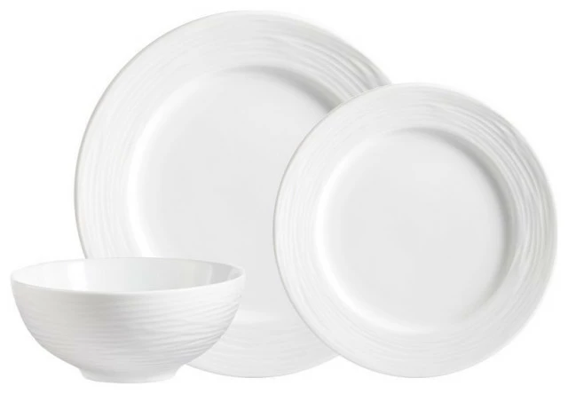 Cheap ๐ Safdie & Co. Porcelain Dinnerset 12 Piece Round Rim Embossed Wave ๐ 1 Cheap ๐ Safdie & Co. Porcelain Dinnerset 12 Piece Round Rim Embossed Wave ๐