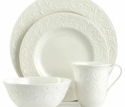 Cheapest 🤩 Lenox Opal Innocence Carved 48Pc Set, Service For 12 💯