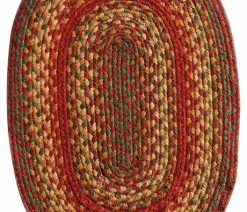 New ❤️ Home Spice Decor 13" X 19" Placemat Rect. Cider Barn Jute Braided Accessories, Set Of 4, Ov 😀